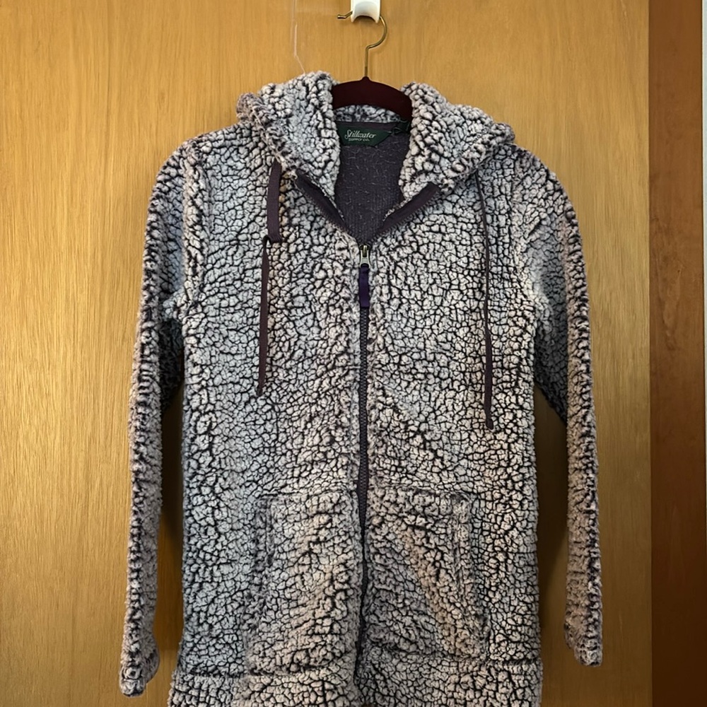 Stillwater supply sherpa jacket sz 10 purple
